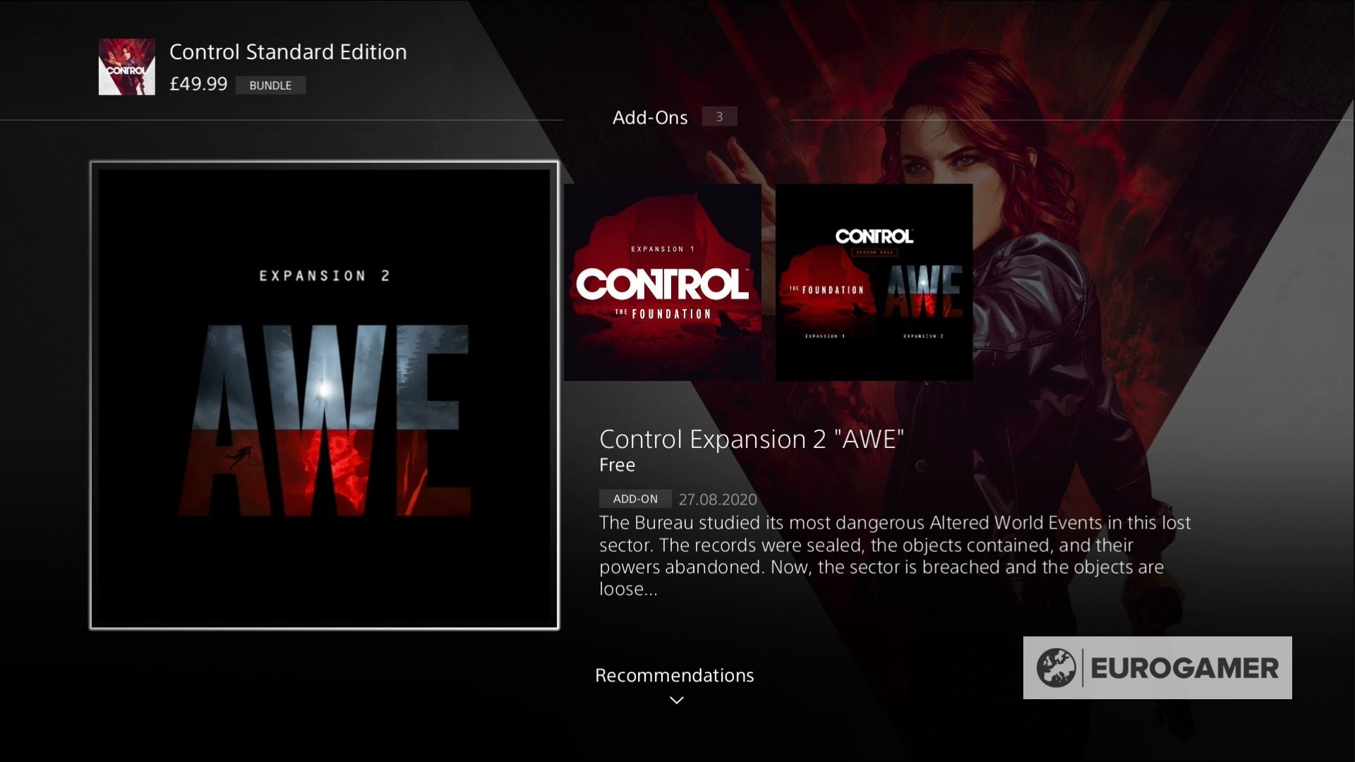 Control DLC How to start The Foundation DLC and AWE DLC